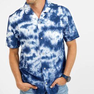 Outerknown BBQ Mens Tie-Dye Short Sleeve Shirt NWT